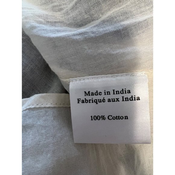 The Odells Maxi Seville Dress Cream Blue Cotton Washable - Picture 15 of 16